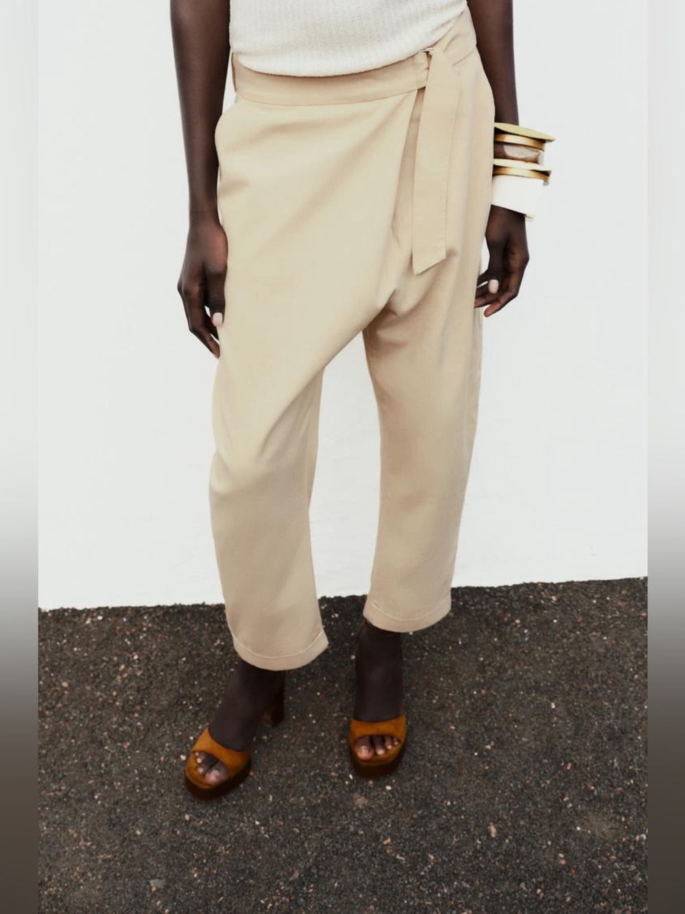 Zara Buckled Crossover Pants